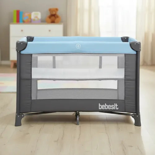 Practicuna Corralito Plegable Transportable Bebesit 2105-ad Celeste Lisa
