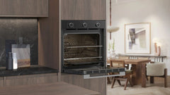 Horno Electrico De Empotrar Ormay He60s2 60cm 73lts Negro
