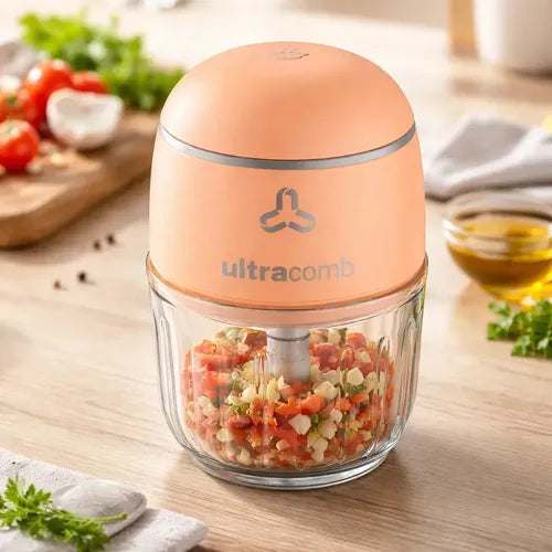 Procesadora Ultracomb Pc-6802 200w 300ml 6 Cuchillas Acero Inox Bold De Vidrio
