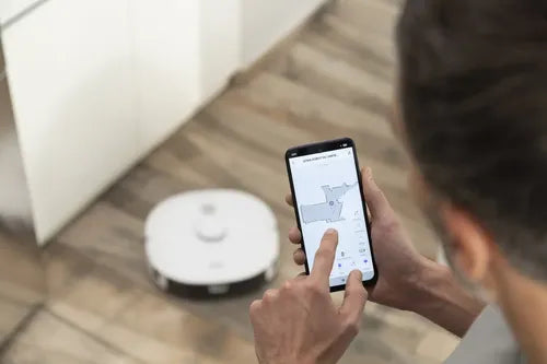 Aspiradora Y Trapeadora Robot Con Control App. Wifi. Tecnologia Laser. Mapeo. Sensores Anticaida. Blanco