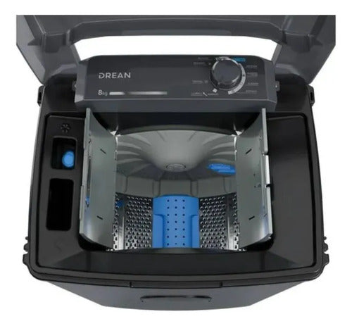 Lavarropas Semi Automático Drean Ltdr87sg0 8 Kg Gris Oscuro