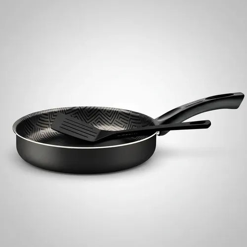 Sartén Recta Tramontina Paris Teflón 24cm 2lts + Espátula Plomo