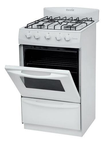 Cocina A Gas Escorial Candor S2 Color Blanco Gas Natural