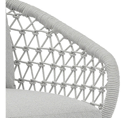 Juego De Sillones Living Jardin Exterior Cuddle Tio Musa Color Gris