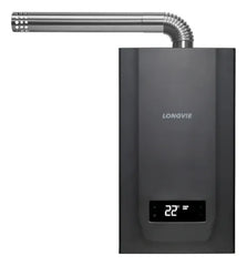 Calefón A Gas 16 L/min Digital Tiro Forzado Longvie Cf16g-n Gris Oscuro Gn