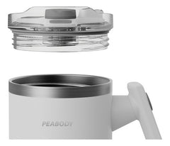 Vaso Térmico Mug Peabody Pe-mg1200 1200 Ml Doble Tapa Color Blanco Liso