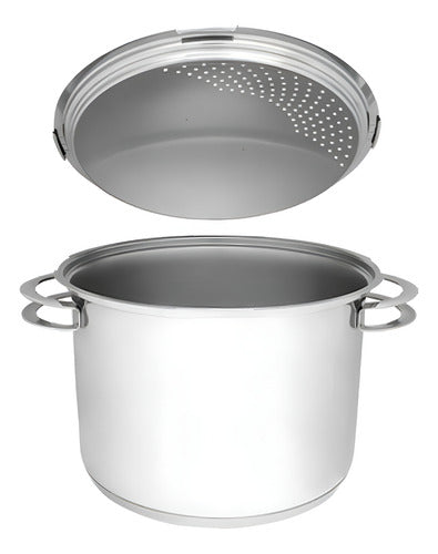 Olla Tramontina Solar Acero 24cm Spagheti Pastas Samihome Color Plateado