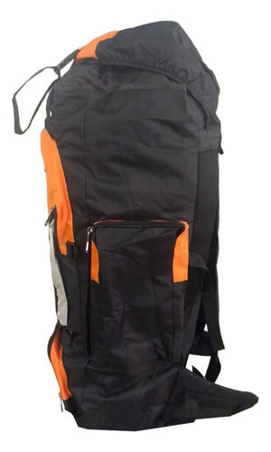 Mochila Para Mochileros Camping Trekking Outdoor Naranja 90l Diseño De La Tela Liso