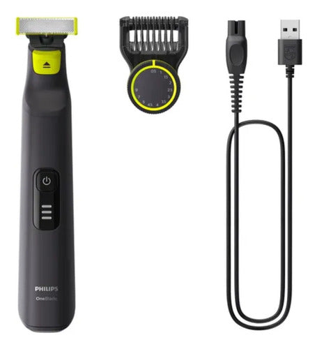 Afeitadora Philips Oneblade Pro Qp6532/10 Recorta Afeita Cts Negro