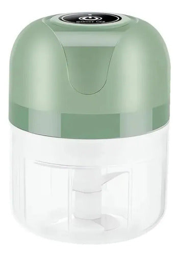 Picador Ajo Cebolla Verduras Portatil Recargable Usb 250ml Verde Musgo