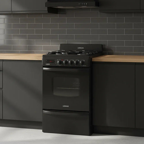 Cocina A Gas Longvie 21601gt 60cm Grafito Grill Eléctrico Grafito