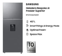 Heladera Samsung Rt47cg6722s9 Inox Inverter 457L Dispenser