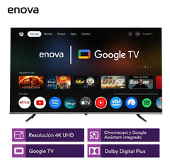 Smart Tv Led Enova 75 Te75ug12tdf 4k Uhd Frameless Google Tv