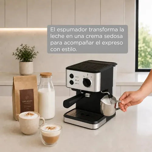 Cafetera Smartlife Expresso 20 Bar Sl-ec5501 Gris