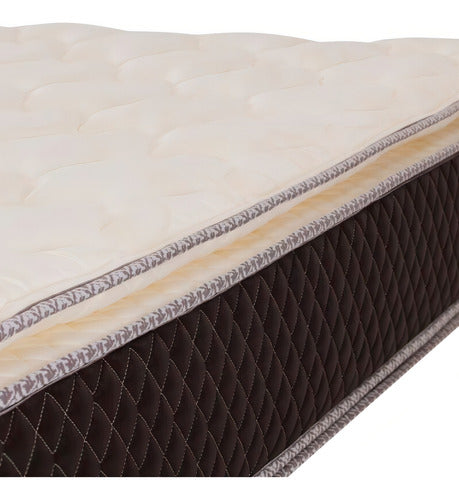 Colchón 2 Plazas De Espuma Cannon Espuma Exclusive Beige Y Marrón 140cm X 190cm X 29cm Con Doble Pillow Top