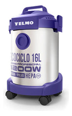 Aspiradora De Tacho Yelmo Ecociclo 16l As-3314 Plateada E Índigo 50hz Plateado/índigo