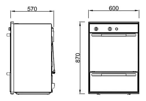 Horno A Gas Longvie H14600xf Con Cajón Parrilla De Empotrar Color Plateado Acero Inoxidable