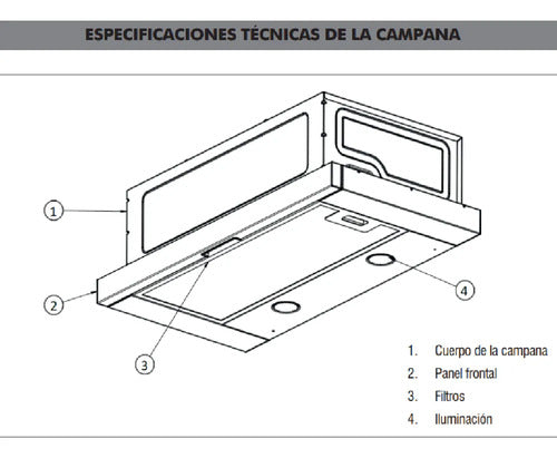 Campana Empotrable Longvie Ce260x Telescópica De 60 Cm Gris