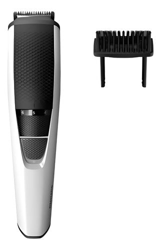 Cortabarba Beardtrimmer Philips Bt3206/14 Tio Musa Blanco/negro