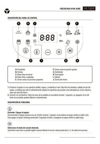 Freidora De Aire Yelmo Fr-7309 Digital 5 Litros 1400w Dig Violeta