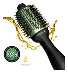 Cepillo Secador Ga.ma Avocado Power Brush 3d - Fuerza Y Lumi Negro