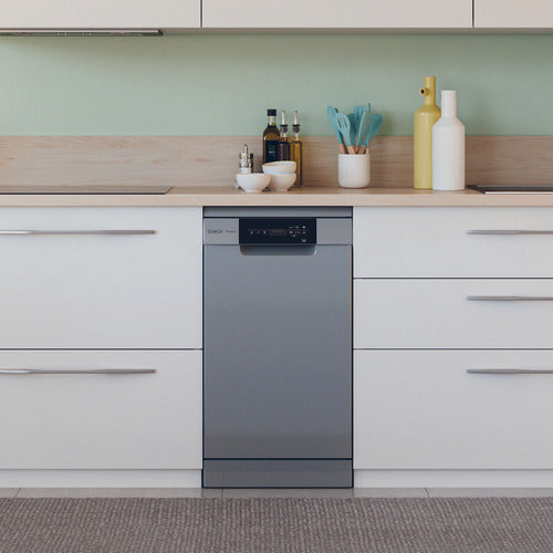 Lavavajillas Candy Cdph2d1047s-12 10 Cubiertos Silver Gris