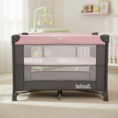 Practicuna Corralito Plegable Transportable Bebesit 2105-ac Rosa Liso