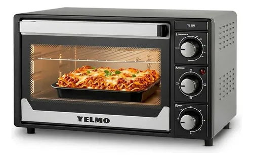 Horno Eléctrico Yelmo Yl-32n De 32lts Temporizador 1500w Grill Color Negro