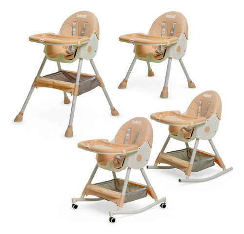 Silla De Comer Reclinable 3 En 1 Bebesit 6651a Beige 15k Css Liso Beige