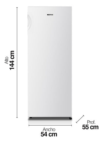 Freezer Cíclico Vertical Siam Fsi-cv180b De 166lts Blanco
