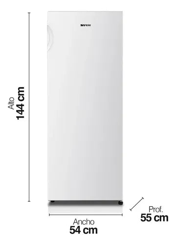 Freezer Cíclico Vertical Siam Fsi-cv180b 166 Lts Color Blanco