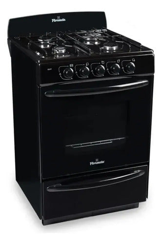 Cocina Florencia Recta 5517f A Gas Con Puerta Con Visor Color Negro