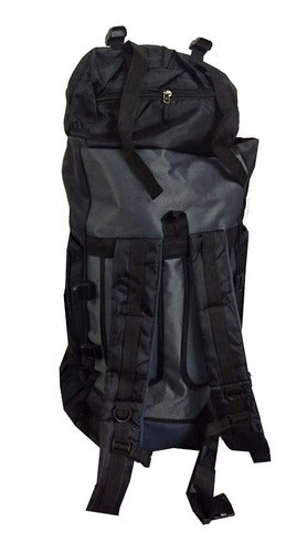 Mochila Camping Trekking Outdoor Negro Gris Oscuro 90lts