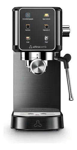 Cafetera Expresso Ultracomb Ce6118 Digital 20 Bares Pantalla Táctil Negra 1350w Compatible Capsulas Nespresso Negro