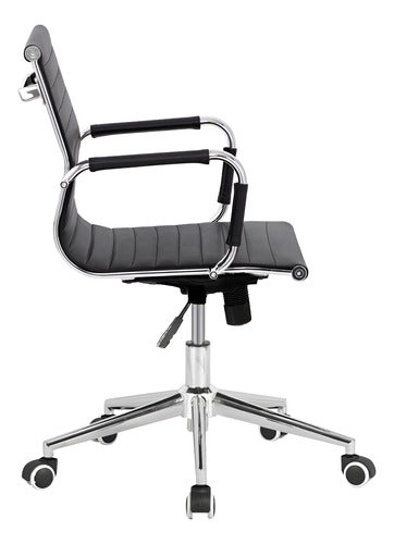 Combo 2 Sillones Ejecutivo Oficina Escritorio Pc Vivendi C Negro Cuero Sintético
