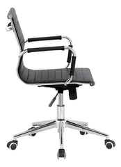 Combo 2 Sillones Ejecutivo Oficina Escritorio Pc Vivendi C Negro Cuero Sintético