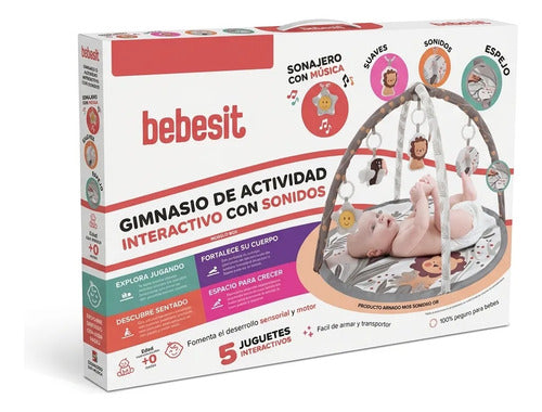 Gimnasio Para Bebes Bebesit 5010rf Actividades Redondo Globo Blanco