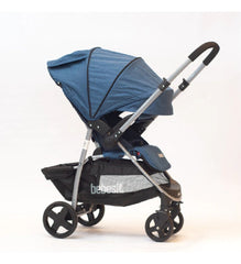 Cochecito De Paseo Bebesit 1390d Azul Manillar Rebatible Cts - Azul - Plateado