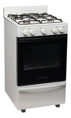 Cocina A Gas Orbis 4 Hornallas Blanca 50cm Visor Multigas Blanco