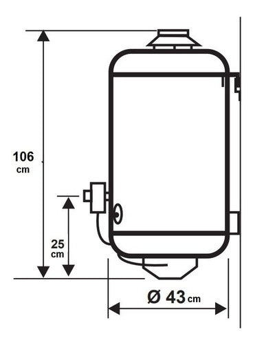 Termotanque A Gas Natural Ecotermo C/sup 80lts Tio Musa Blanco