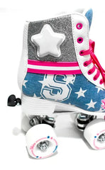 Patines Stark Shine Artísticos Bota Extensibles 31 Al 34 31-34 54 Mm Azul Acero