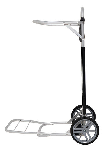 Carrito Playero Aluminio Playa Porta Reposeras Sombrilla Bel Negro