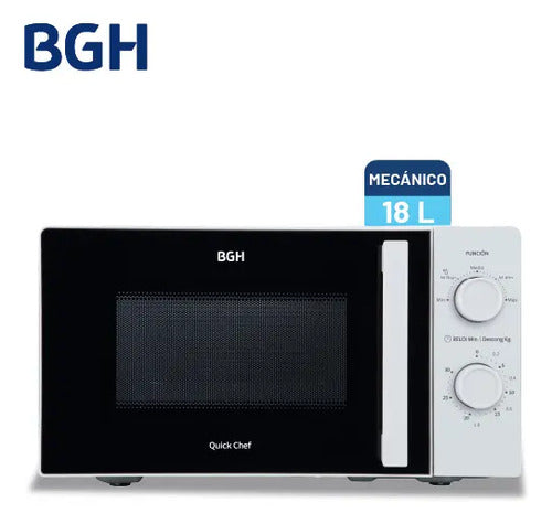 Microondas Bgh Mecánico 18l Blanco B118mb25