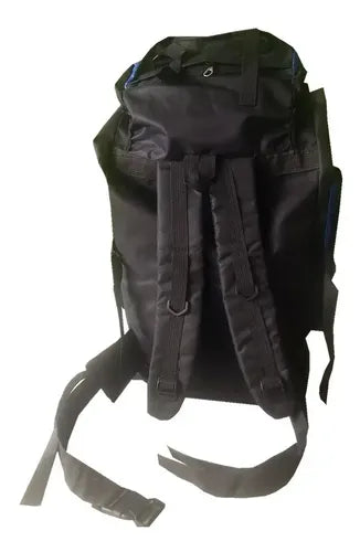 Mochila Mochileros Camping Trekking Negro Azul Oscuro 90l Azul Oscuro Geométrico