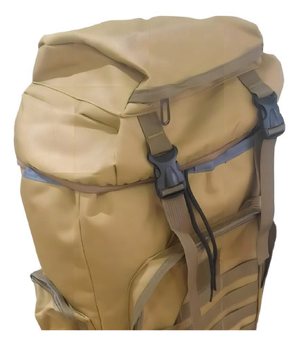 Mochila Para Camping Trekking Outdoor Tm Camel Marron De 75l Color Marrón Claro Diseño De La Tela Liso