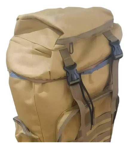 Mochila Para Camping Trekking Outdoor Tm Camel Marron De 75l Color Marrón Claro Diseño De La Tela Liso