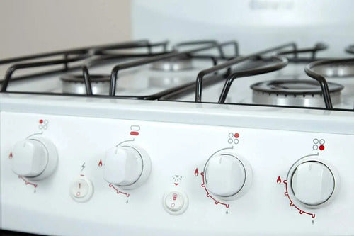 Cocina A Gas Escorial Palace Cristal Blanca Blanco