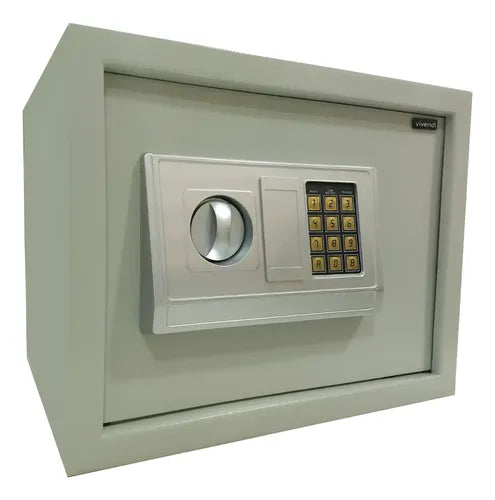 Caja Fuerte De Seguridad Digital 38x30x30cm Beige Vivendi Beige