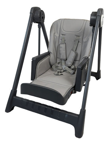 Silla De Comer Mecedora Hamaca Bebesit 6690-c Gris