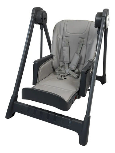 Silla De Comer Mecedora Hamaca Bebesit 6690-c Gris